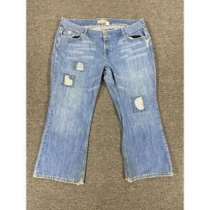 VINTAGE Old Navy Jeans Plus Size Womens 24 Regular Blue Denim Low Waist Flare